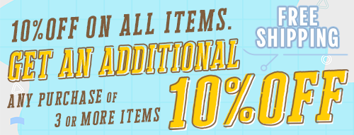 10% off all items Buy 3,get another 10% off